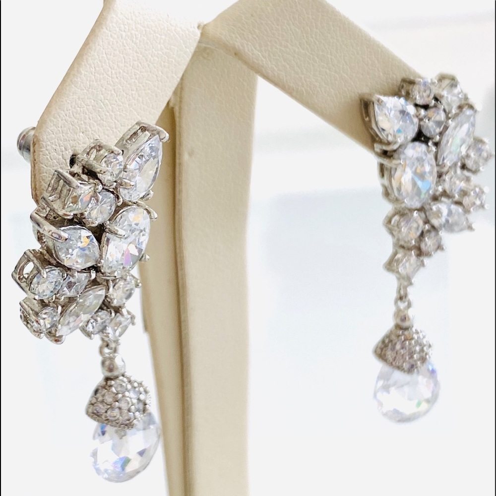 Gorgeous! Sterling Silver, CZ Earrings